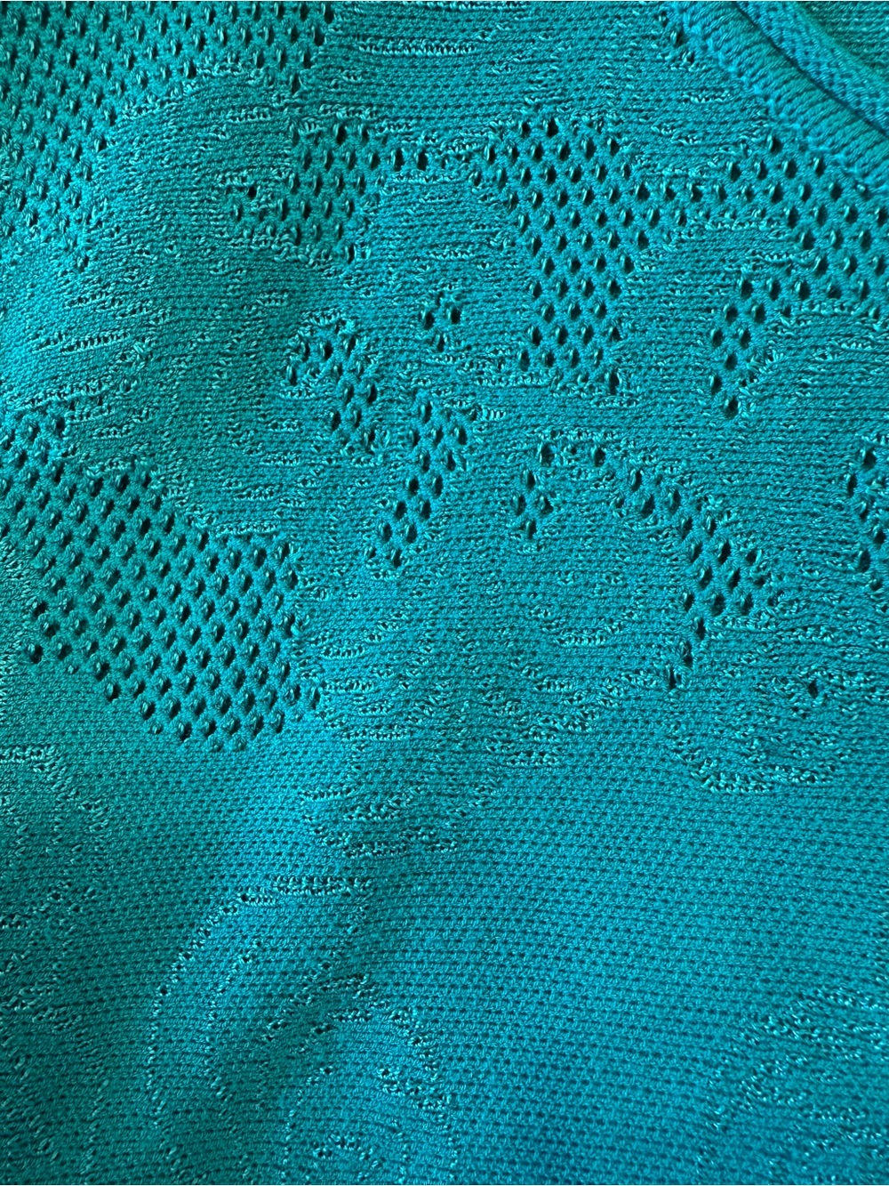 St. John Boutique Teal Jacquard Short Sleeve Peplum Paisley Blouse Size XL - Picture 2 of 11